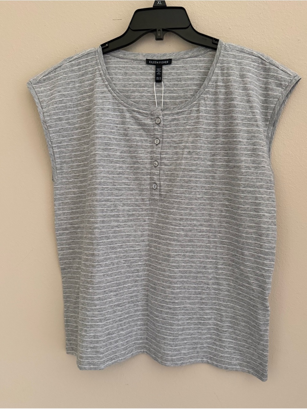 Eileen Fisher Henley Sleep Lounge Top Size Medium Organic Cotton